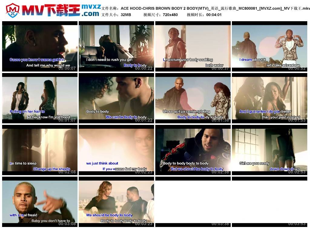 ACE HOOD-CHRIS BROWN BODY 2 BODY(MTV)_英语_流行歌曲_MC800081